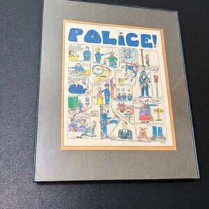 Vintage 1987 Cartoon by J.D. Berean POLICE